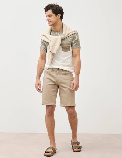 Bermuda beige homme