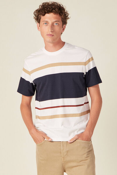 T-shirt manches courtes bleu marine homme