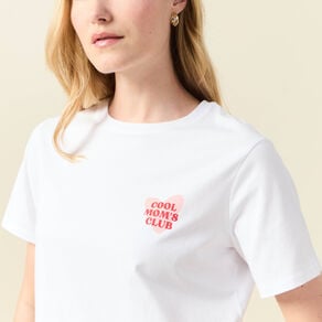 T-shirt manches courtes blanc femme