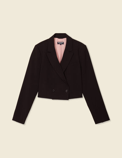 Veste courte éco-responsable noir femme