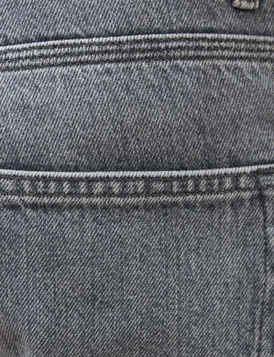 Jeans straight longueur 32 en coton bleu gris homme