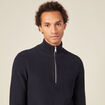 Pull manches longues bleu marine homme