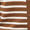 Gilet manches longues col rond en coton marron femme