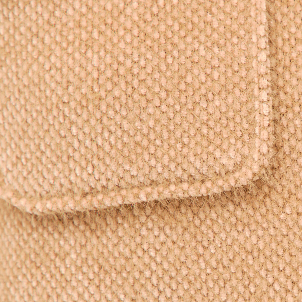 Gilet droit manches longues col mao camel femme