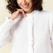 Chemise manches longues blanc femme