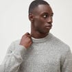 Pull droit tweed manches longues gris homme