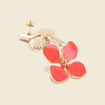 Boucles d'oreilles rouge fonc&eacute; femme