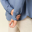 Chemise manches longues bleu foncé homme
