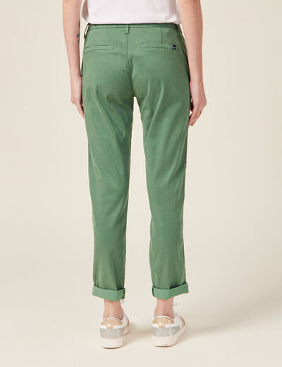 Pantalon chino Instinct vert femme