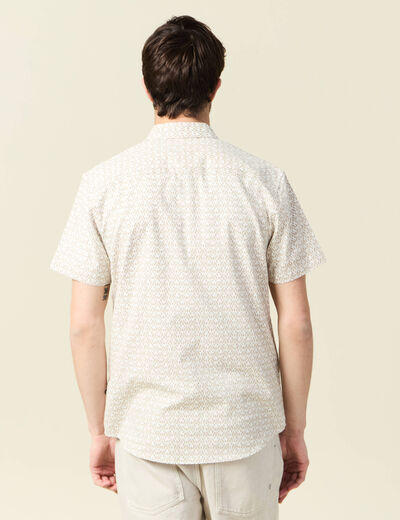 Chemise manches courtes blanc homme