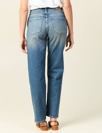 Jeans straight denim dirty femme