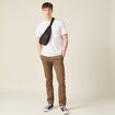 Pantalon chino slim taupe homme