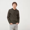 T-shirt &agrave; capuche vert kaki homme