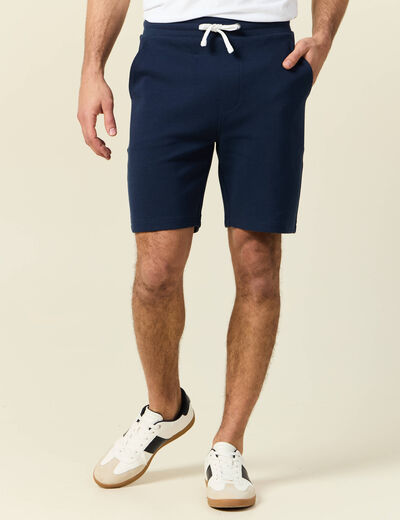 Short éco-responsable bleu marine homme