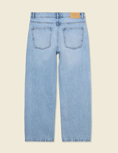 Jeans large 5 poches denim snow bleach homme