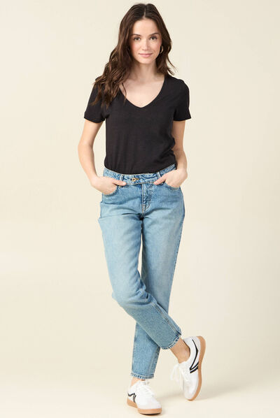 T-shirt manches courtes noir femme