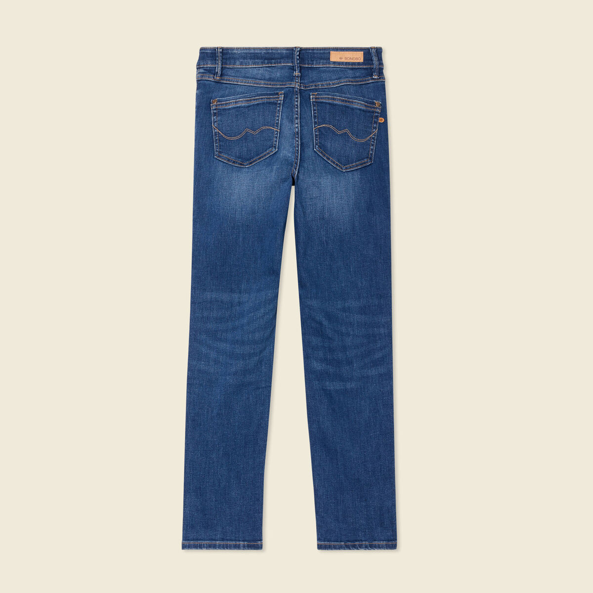 Jeans slim taille haute 7/8&egrave;me denim stone femme