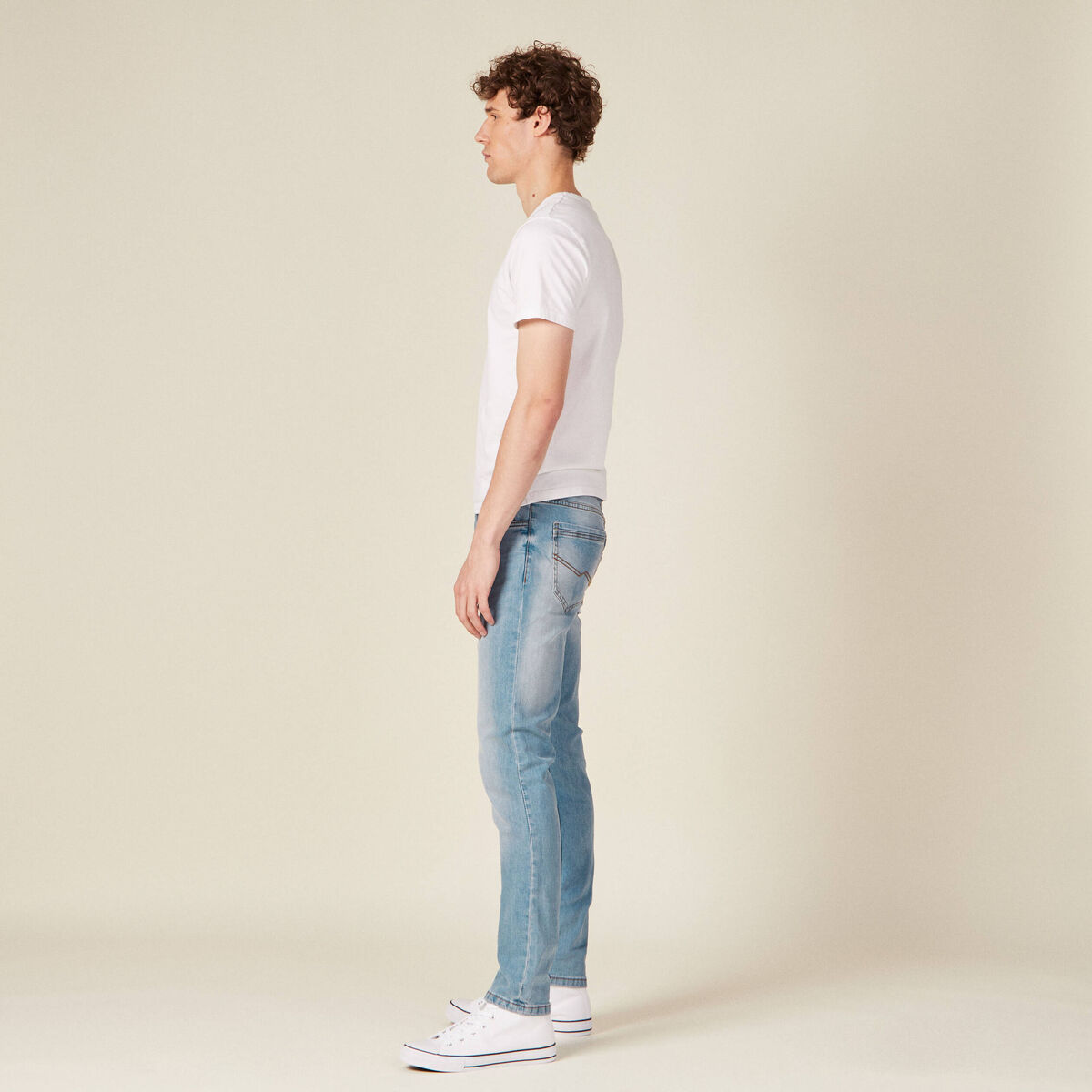Jeans slim stretch longueur 34 denim used homme