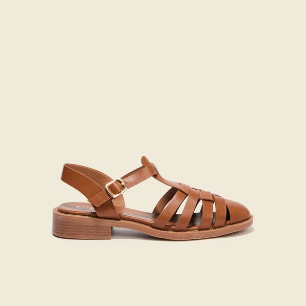 sandales plates marron femme Sandales plates marron femme