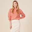 Pull manches longues rose femme