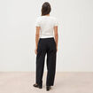 Pantalon coupe regular noir femme