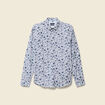 Chemise en coton manches longues blanc homme