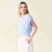 T-shirt manches courtes bleu femme
