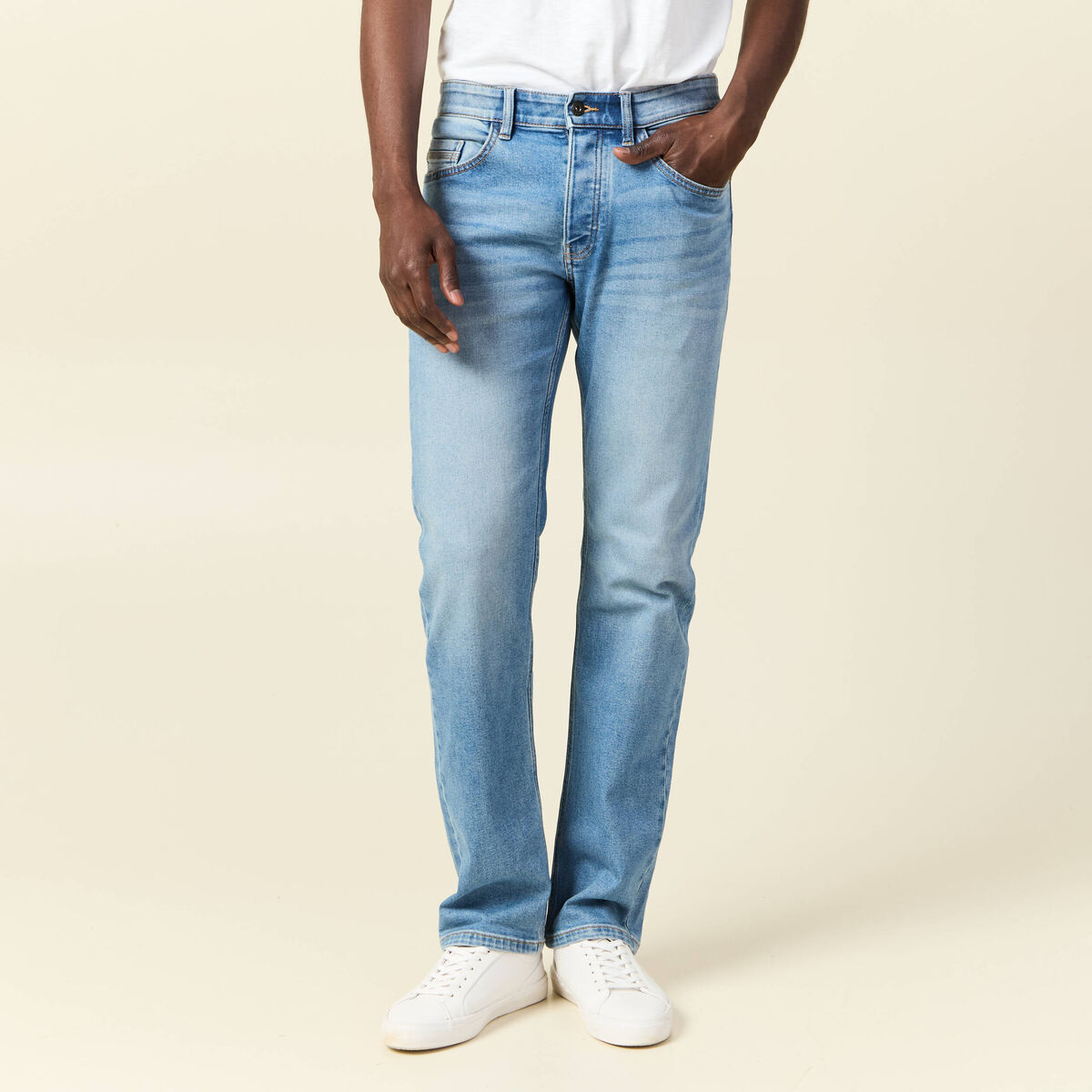 Jeans regular 5 poches denim used homme