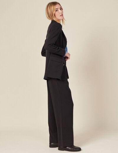 Veste blazer double boutonnage noir femme