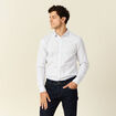 Chemise manches longues gris homme
