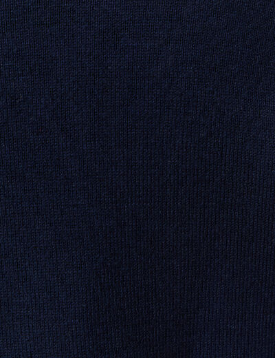 Pull manches longues bleu marine femme