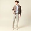 Jeans large 5 poches denim beige homme