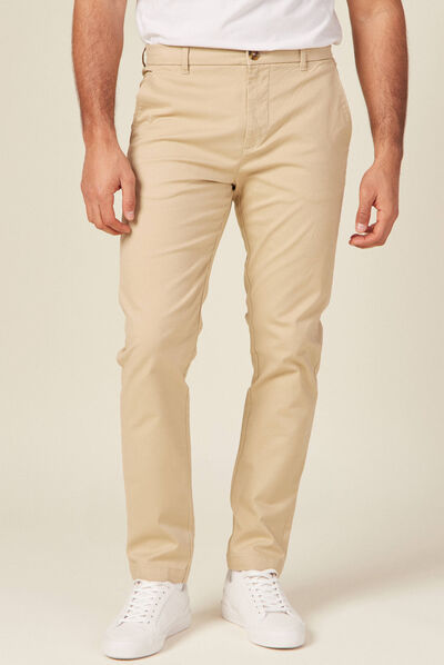 Pantalon slim Instinct chino beige homme