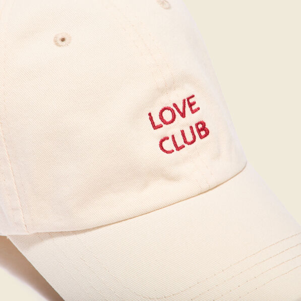 Casquette brodée creme femme