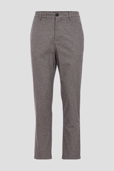 Pantalon chino marron foncé homme