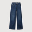 Jeans large taille haute denim brut femme