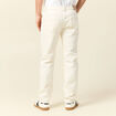 Jeans straight 5 poches ecru homme