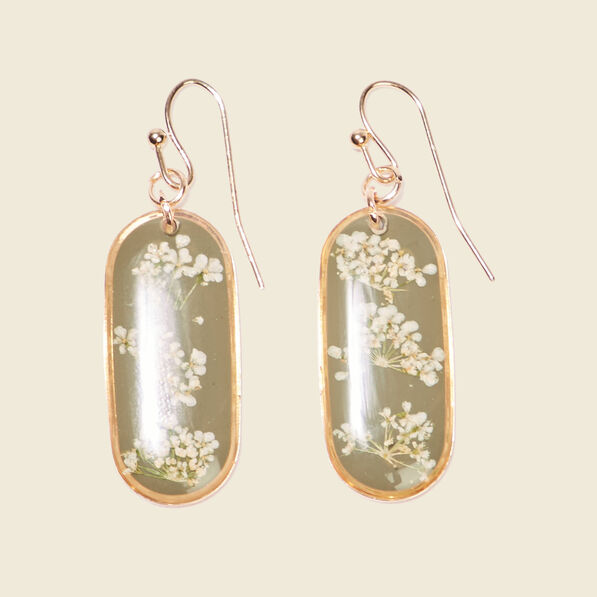 Boucles d'oreilles pendantes vert kaki femme