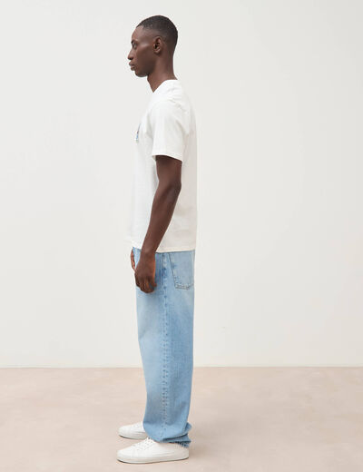 T-shirt en coton ecru homme