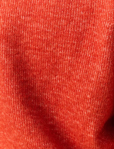 Pull manches longues col rond rouge fonc&eacute; femme