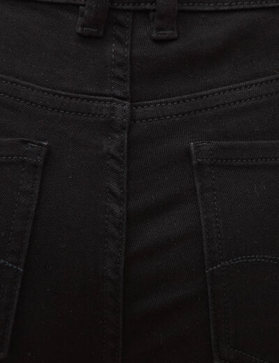 Jeans bootcut denim noir femme