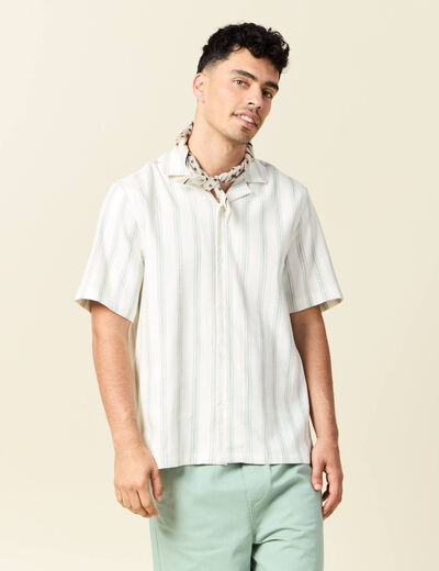 Chemise manches courtes vert homme