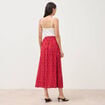 Jupe fluide rouge femme
