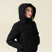 Doudoune &agrave; capuche noir femme