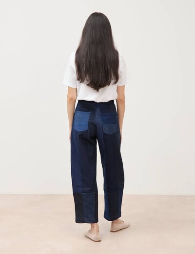 Jeans barrel taille standard denim stone femme
