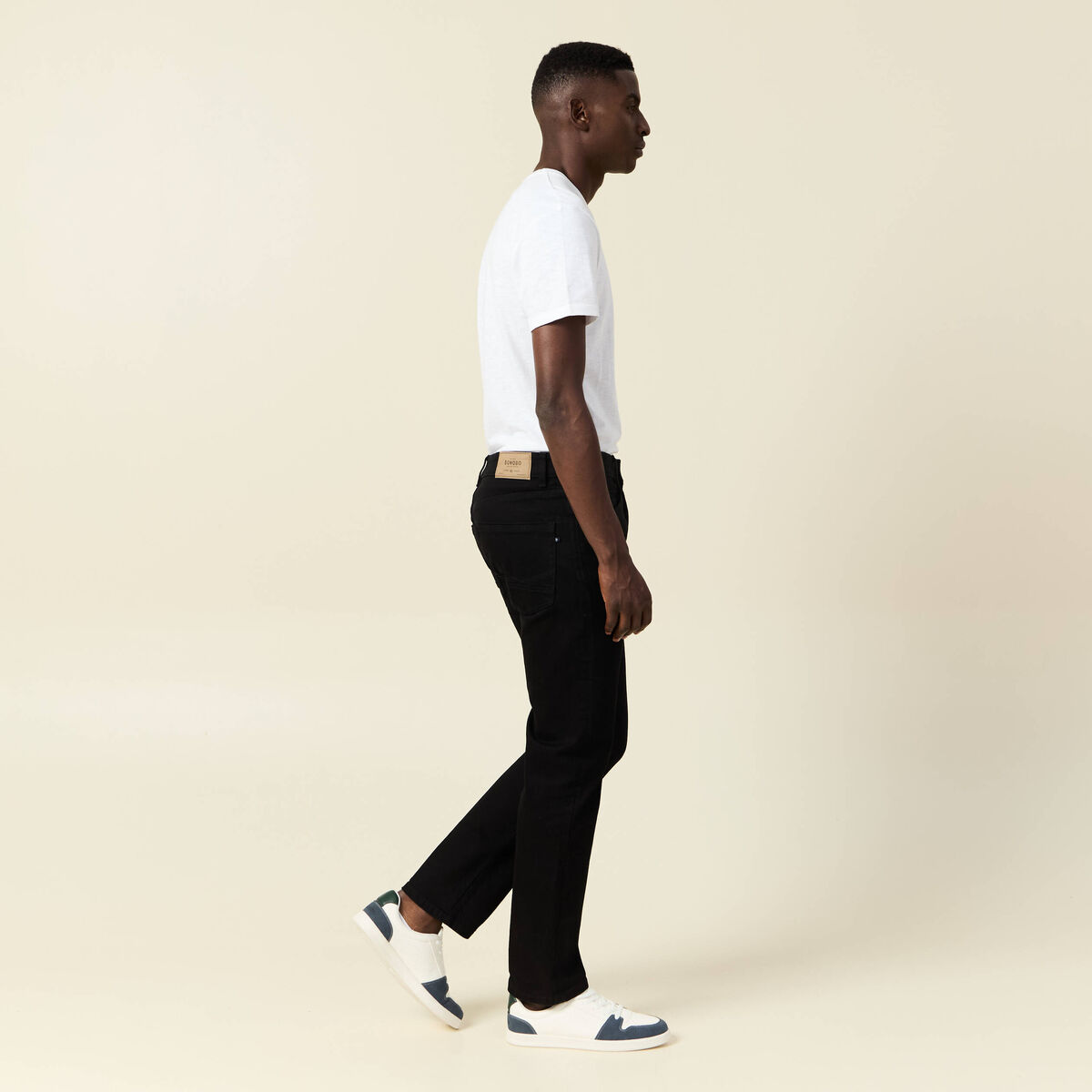 Jeans regular longueur 32 denim noir homme