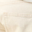 Jeans straight longueur 32 en coton ecru homme