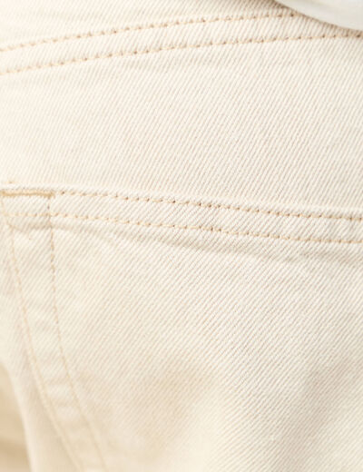 Jeans straight longueur 32 en coton ecru homme