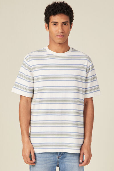 T-shirt manches courtes ecru homme