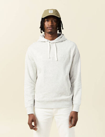 Sweat à capuche gris homme